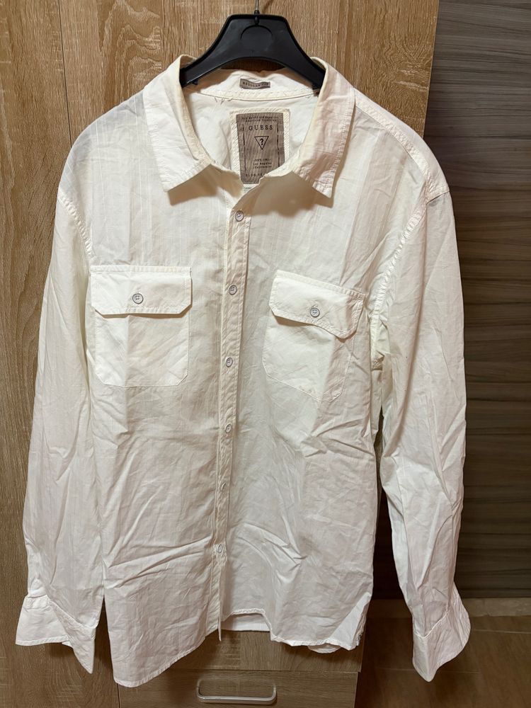 Guess Men'S White Long Sleeve Shirt image 1