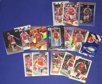 Arsenal 15 Card Bundle Topps Chrome Merlin Football Cards Saka Rice Havertz Mint 1