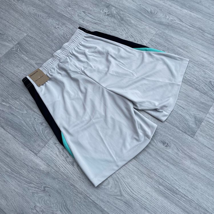 Nike Strike Dri Fit Slim Training Football T-Shirt Top Shorts Set Grey/Turquoise 9