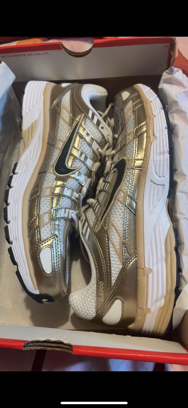 Nike Nike Metallic Gold And White Sneakers product image
