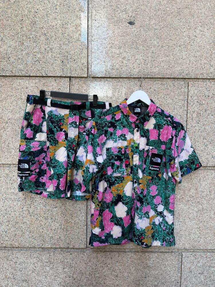 Supreme Floral Print Shirt And Shorts Set M