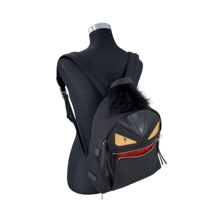 Fendi Leather Backpack Monster imagen 7