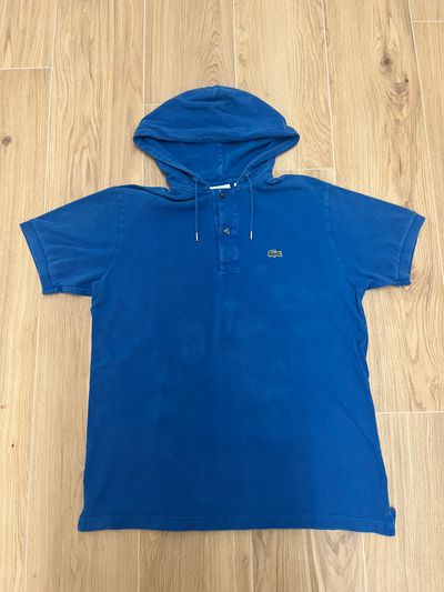 Lacoste Blue Short Sleeve Hooded Polo Shirt