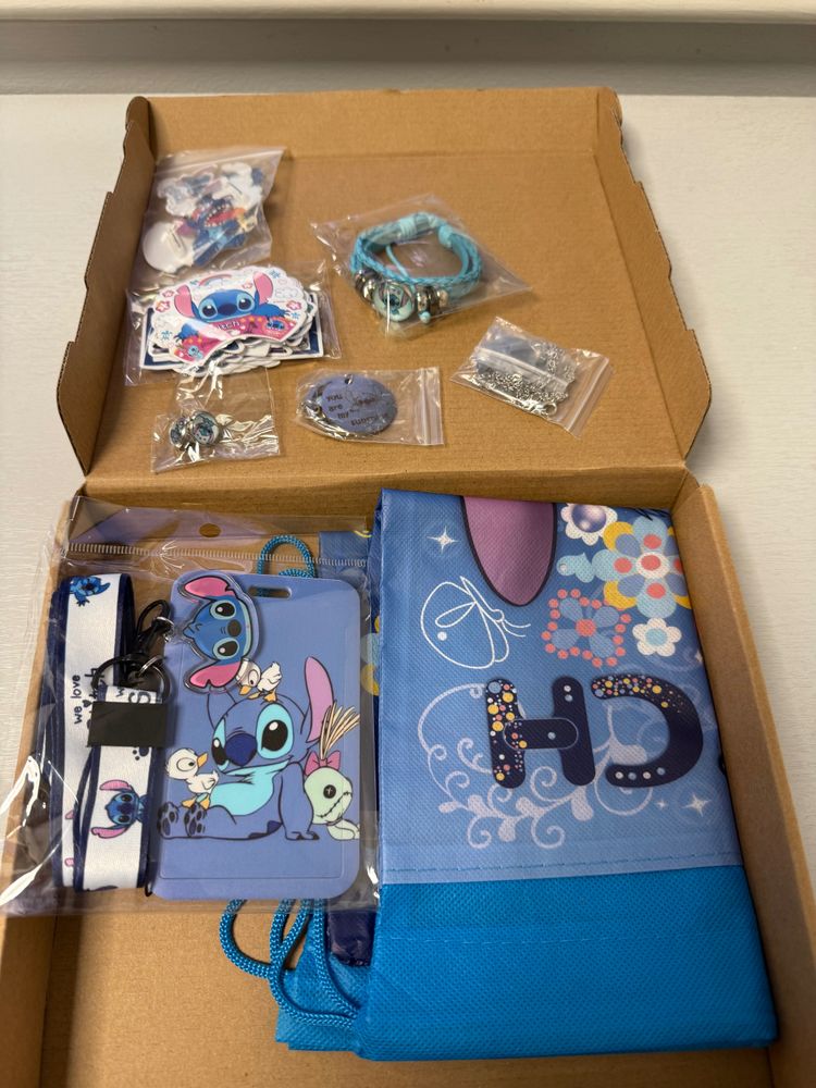 Set blue Stitch-themed accessories set zdjęcie produktu