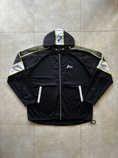 Asics Black And White Hooded Jacket