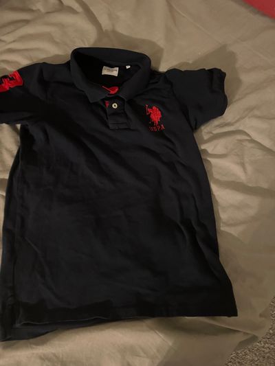 black polo shirt