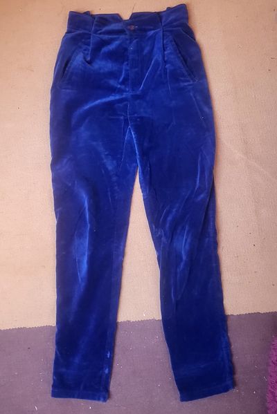 Blue Velvet Pants