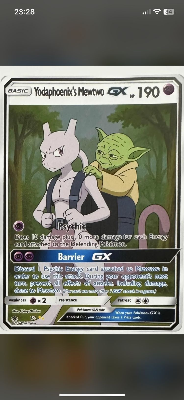 Pokémon Yodaphoenix'S Mewtwo Gx Pokémon Card product image