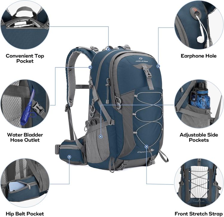 Blue And Gray Backpack imagen 2