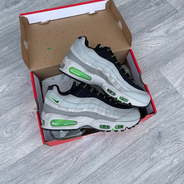 Nike Air Max 95 Big Bubble 'Racing Pack' Trainers - Light Smoke Grey/Neon Strike 6