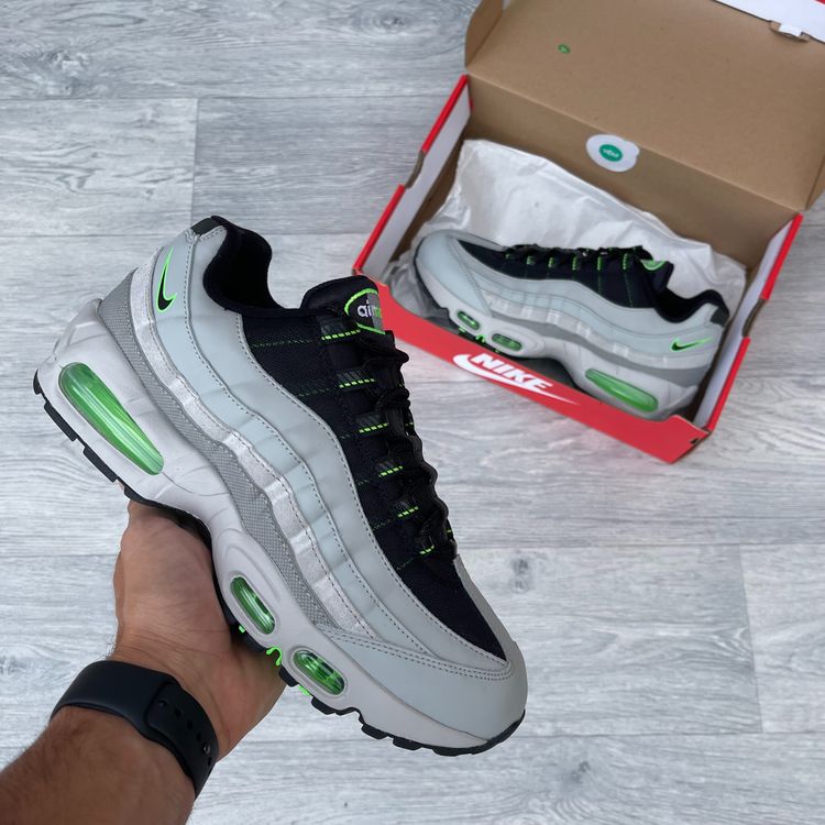 Nike Nike Air Max 95 Big Bubble 'Racing Pack' Trainers - Light Smoke Grey/Neon Strike product image