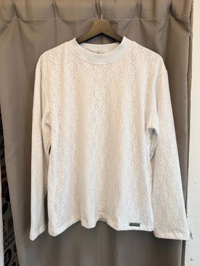 White Long Sleeve Textured Shirt