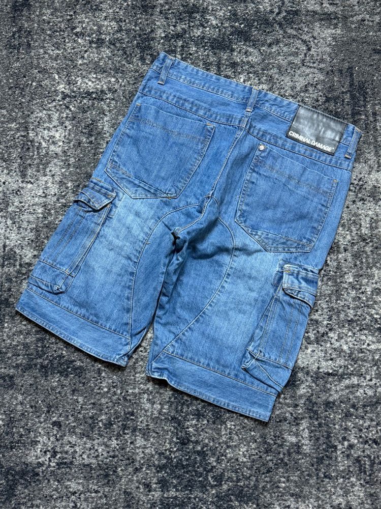 Criminal Damage Denim Cargo Shorts
