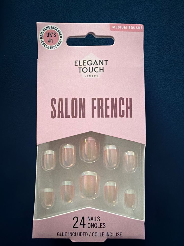 Elegant Touch Salon French Medium Square Nails