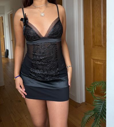 Black Lace bodysuit top