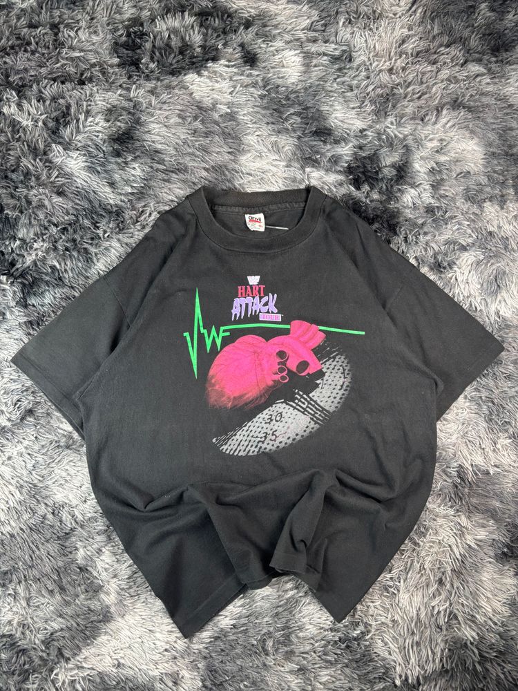 WWF Bret Hart Hart Attack Tour Vintage 90s Single Stitch Anvil USA