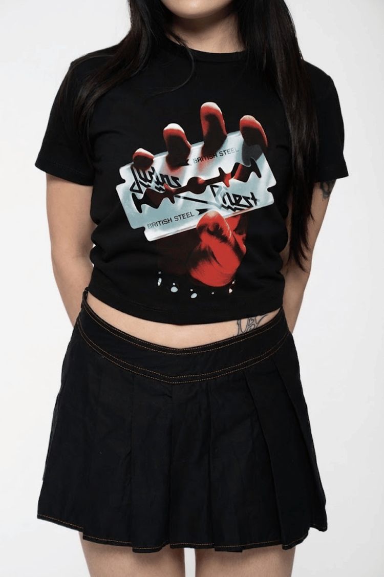 Judas Priest British Steel Crop Top image 5