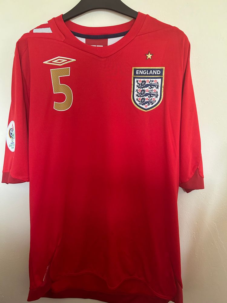 England Football Shirt 5 Ferdinand large 2006 2