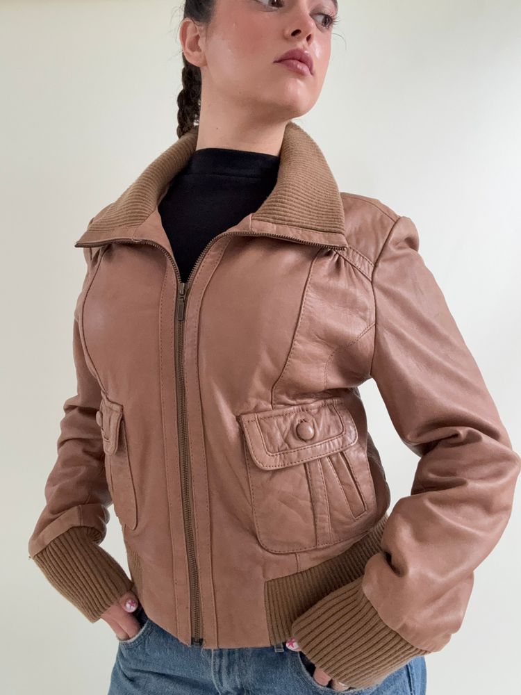 Immagine di Oasis Leather Jacket (UK16) 2