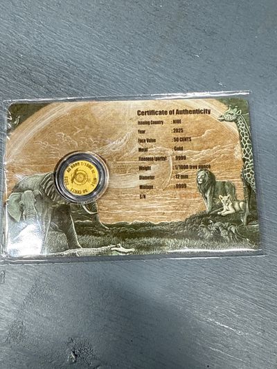 Gold Coin With Certificate Of Authenticity