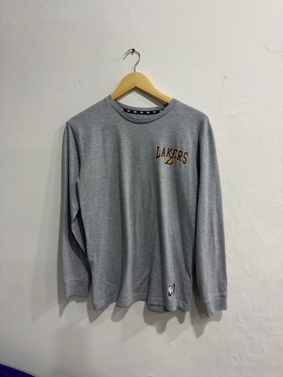 Nba Lakers Grey Long Sleeve Shirt