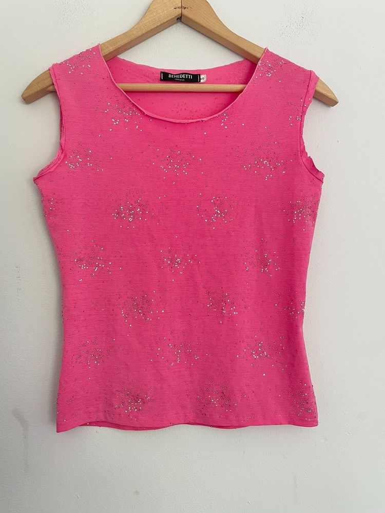 Y2K Pink Sleeveless Top