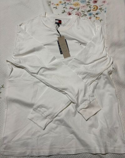 Tommy Jeans White Long Sleeve Shirt