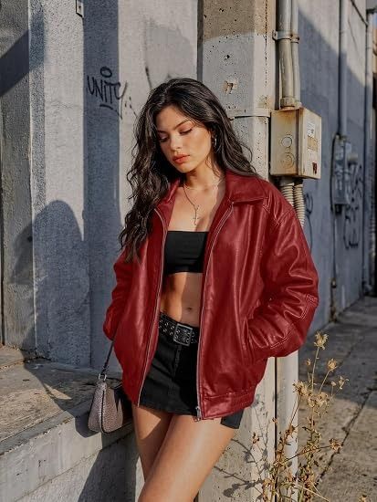 Other Red Faux Leather Jacket product image