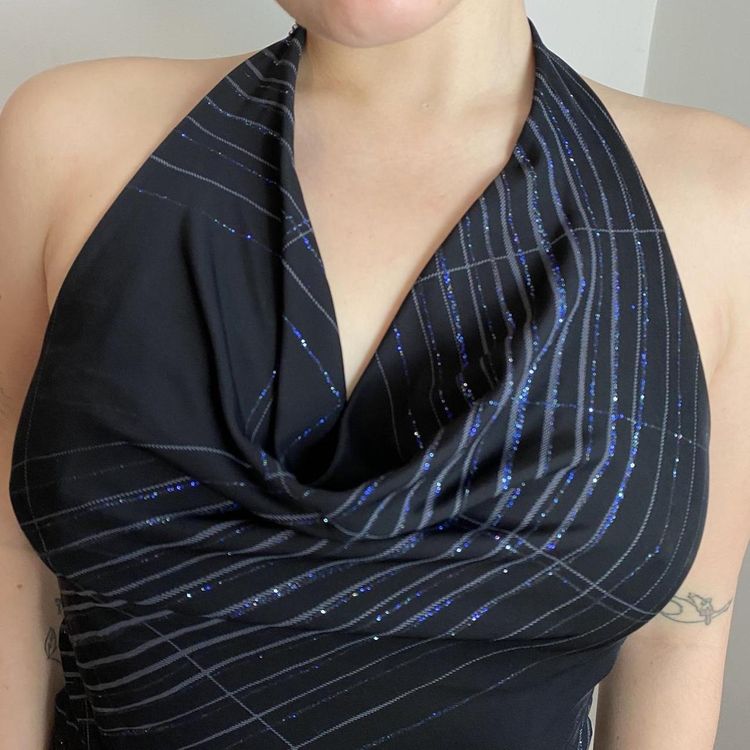 y2k sparkly halterneck top 2