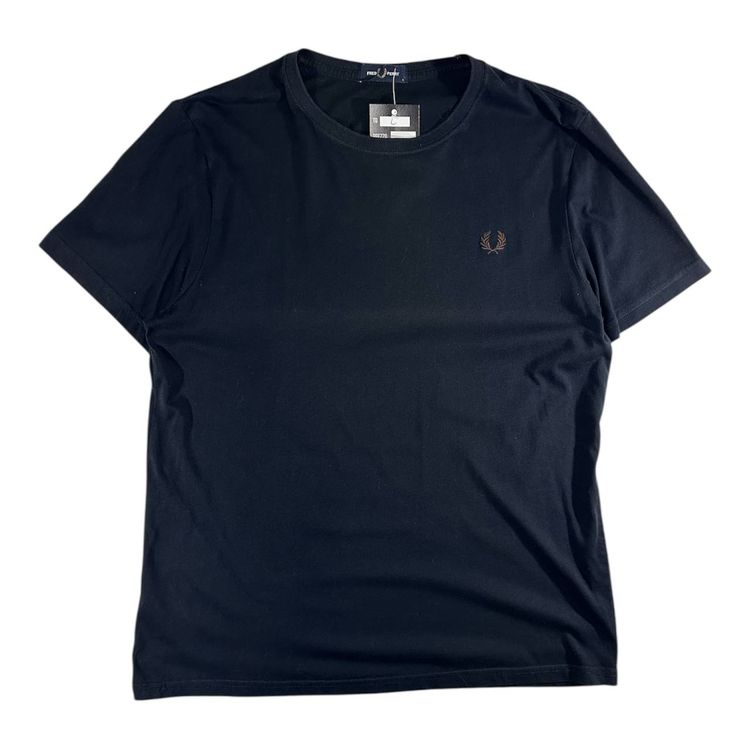 Fred Perry Black T-Shirt Logo Ricamato Uomo (L)