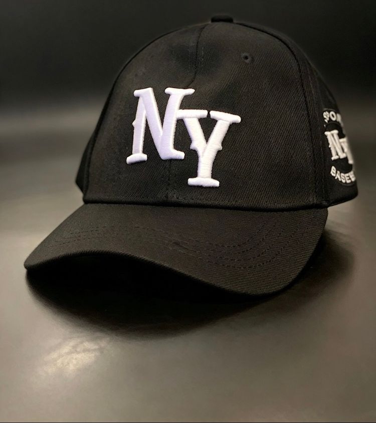 Black Baseball Cap With Ny Logo