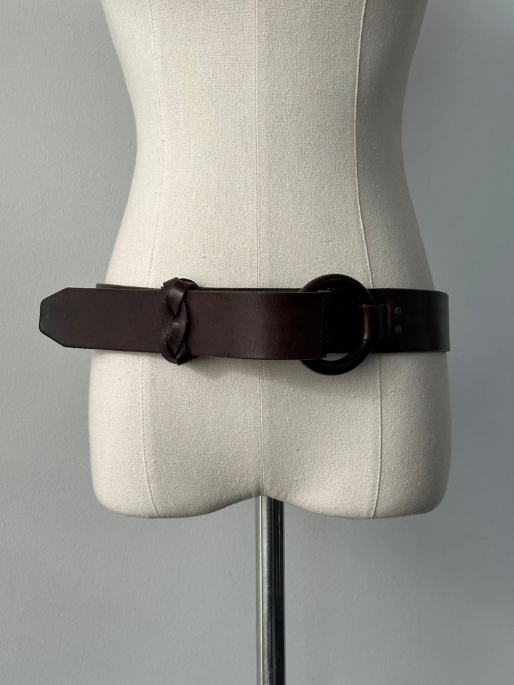 Vintage 1990s Leather Belt - One size image 1