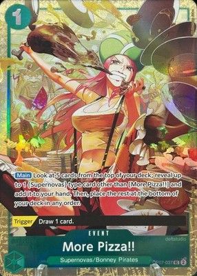 Jewelry Bonney "More Pizza!!!" OP07-037 Alt Art ENG Premium Card Collection obraz 1