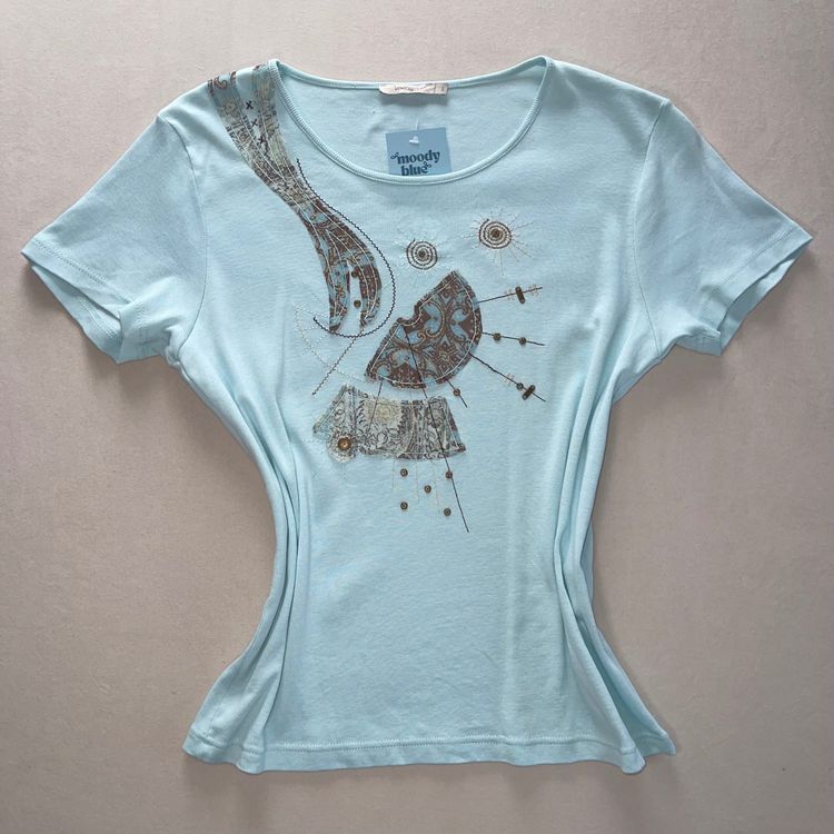 Other Lewinger Light Blue Cotton Short Sleeve T-Shirt product image