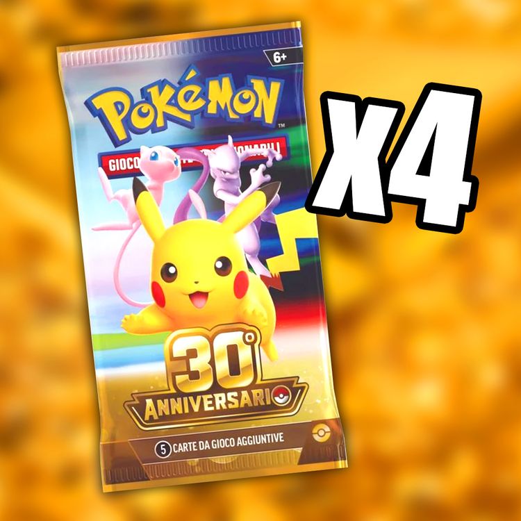 4x pack 30° ANNIVERSARIO Pokémon imagen 1