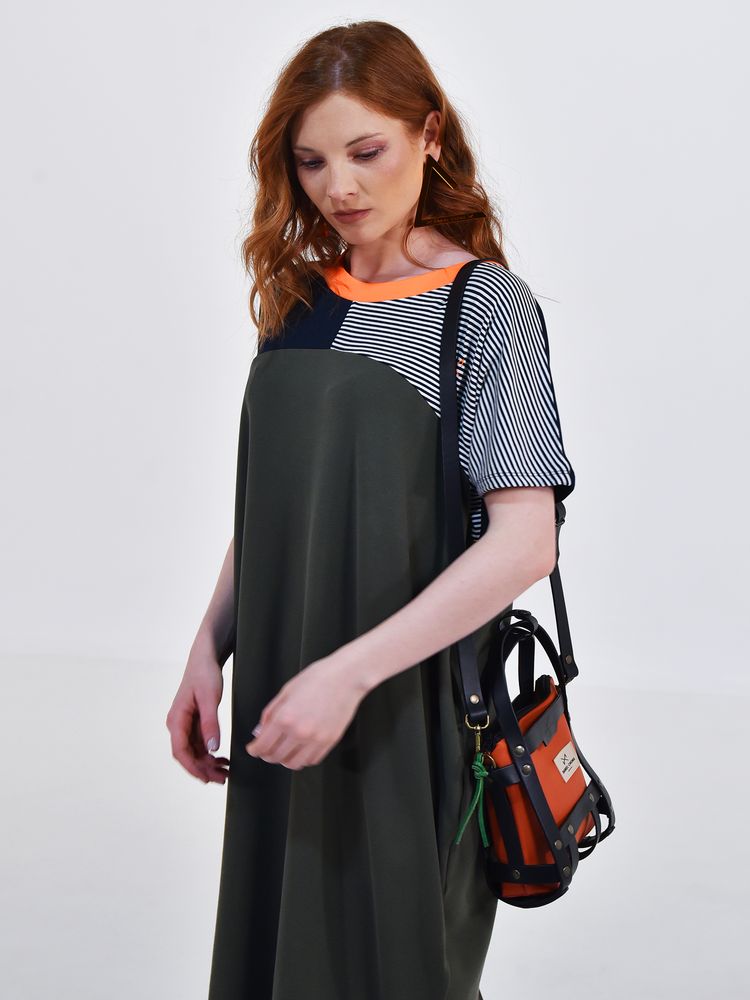 VESTIDO OVER RAYAS BI COLOR image 1