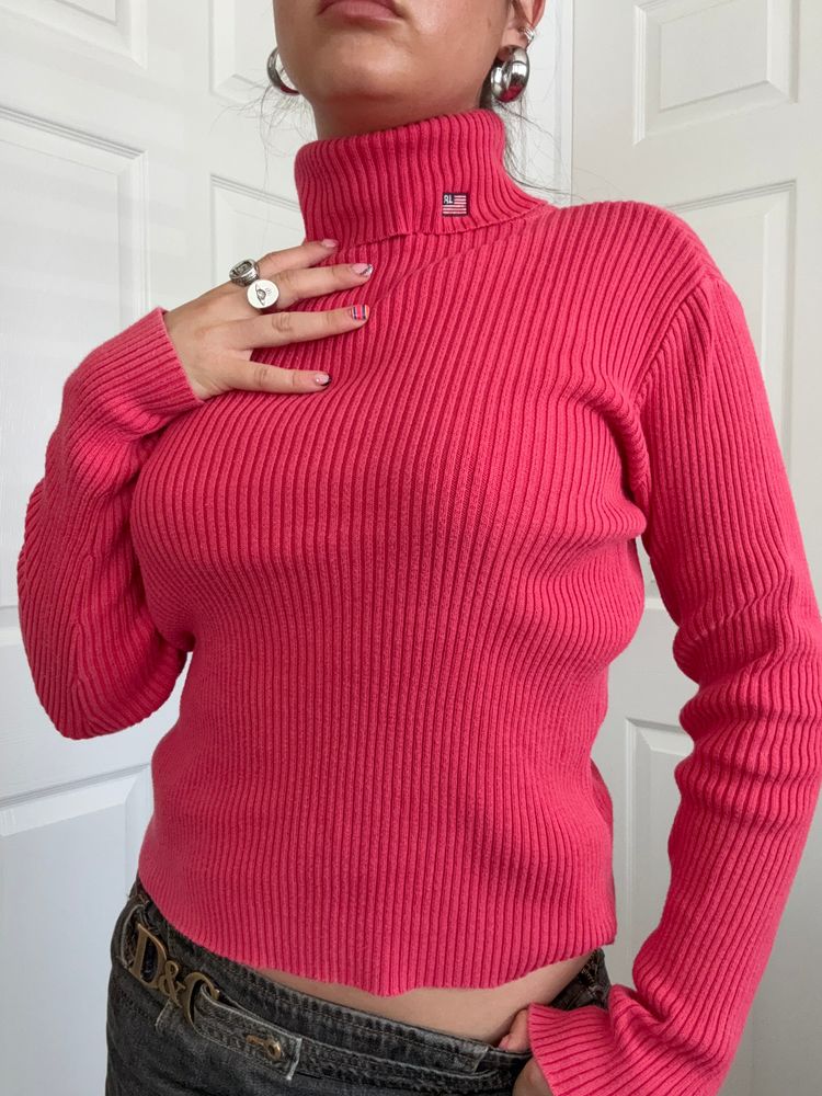 Ralph Lauren Knitted Ribbed Roll Neck (M) image 6