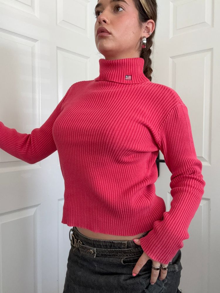 Ralph Lauren Knitted Ribbed Roll Neck (M) image 9