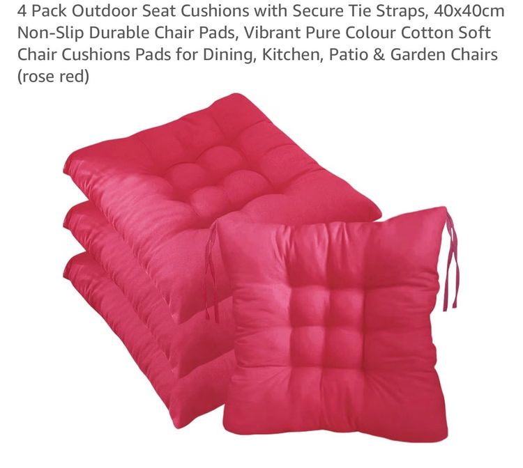 4 Pack Outdoor Seat Cushions