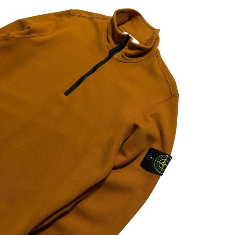 Stone Island Orange Quarter Zip Pullover image 3
