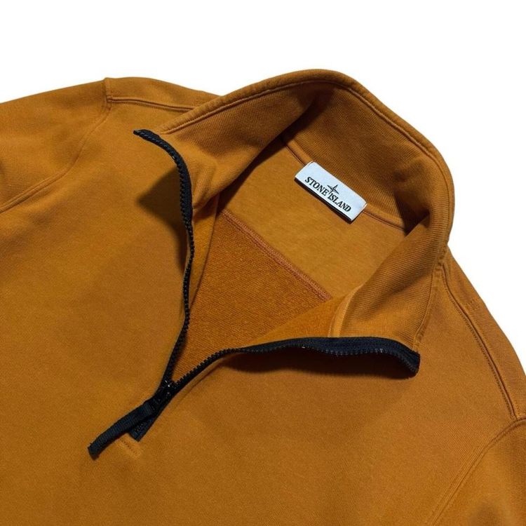 Stone Island Orange Quarter Zip Pullover image 4