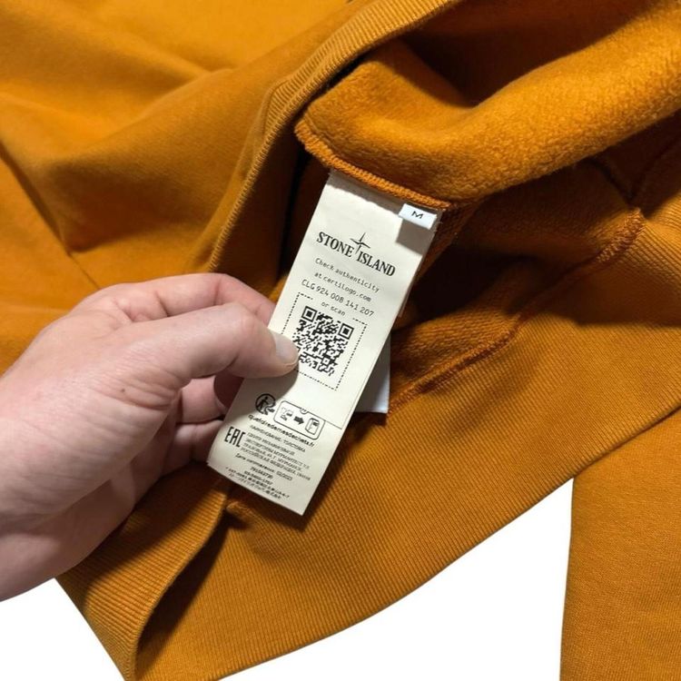 Stone Island Orange Quarter Zip Pullover image 5
