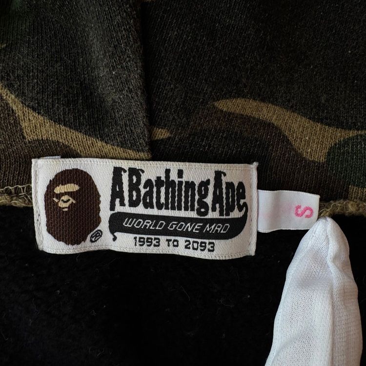 A Bathing Ape BAPE 1st camo green black shark full zip hoodie image 8