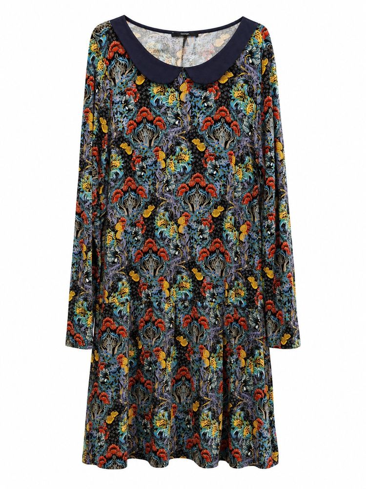 Other Item 61 Floral Long Sleeve Dress With Peter Pan Collar product image