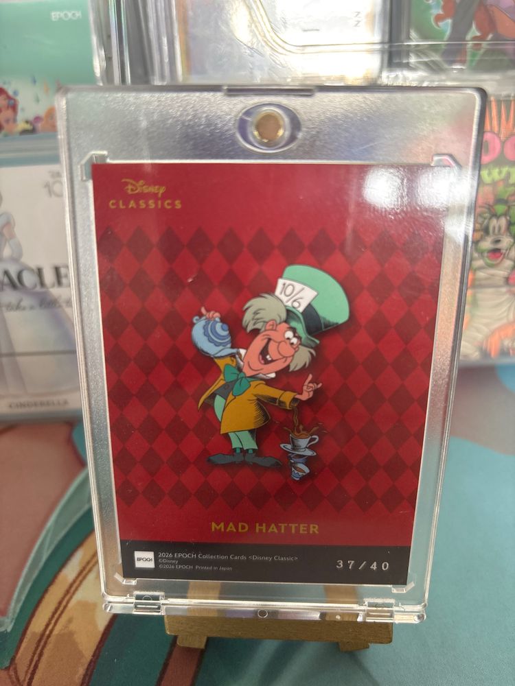 Epoch Disney Classics Mad Hatter 37/40 Collectible Card imagen 2