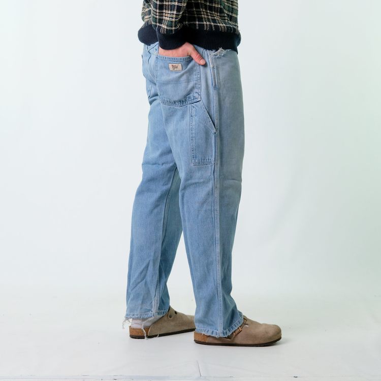Blue y2ks Work n Sport Denim Carpenter Baggy Jeans Pants (36x30)