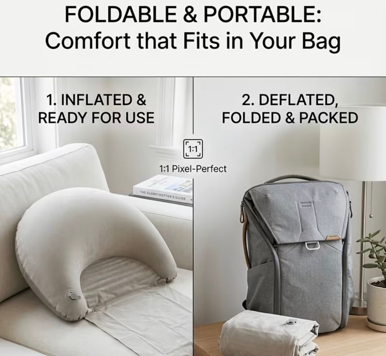 Inflatable Pillow Beach Lounger Chair image 3