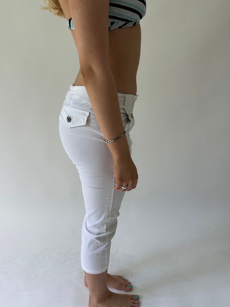 sailor drop | extra small white cropped capri style trousers 2