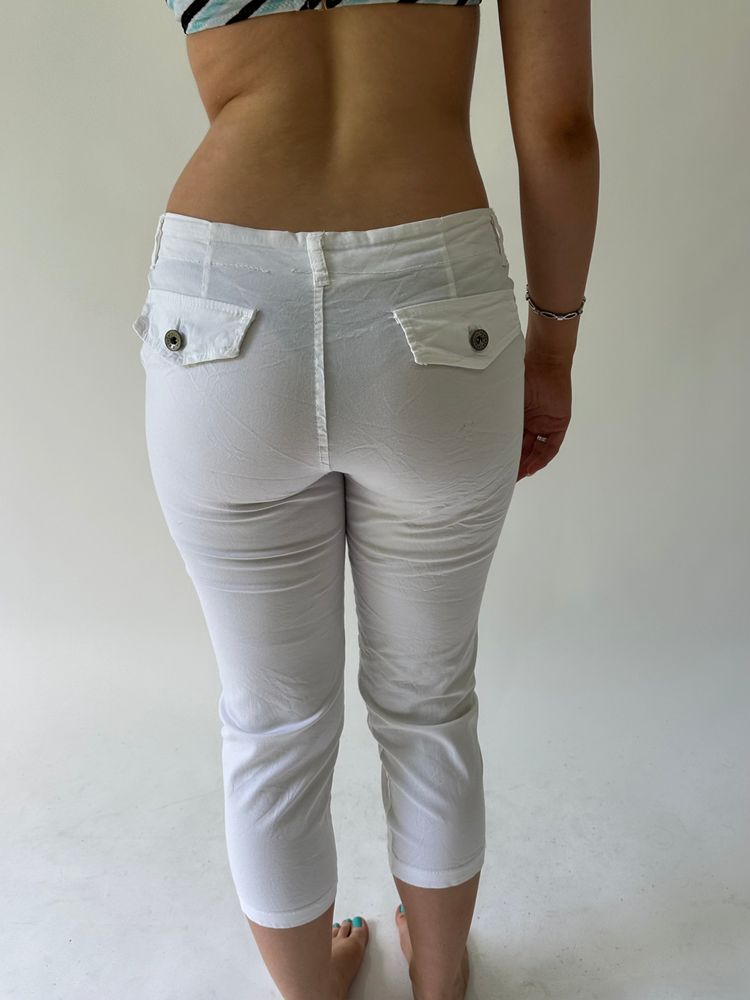sailor drop | extra small white cropped capri style trousers 5