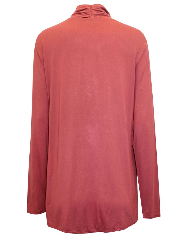 rust long sleeve turtleneck top 2